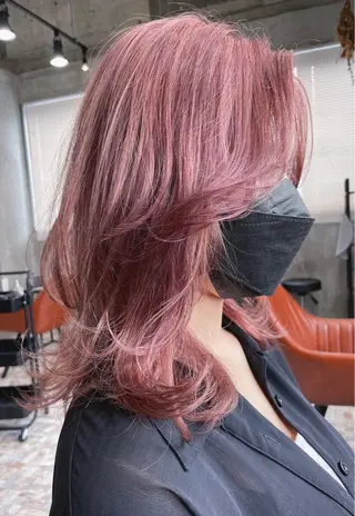 ミディアム カラー risako🇰🇷 韓国ヘア/レイヤーのヘアスタイル