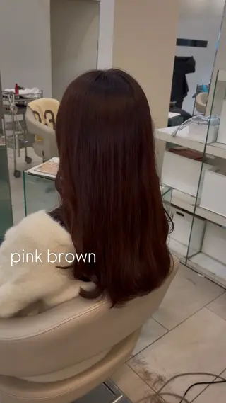 ロング カラー 似合わせカット暖色 カラーhiyonaのヘアスタイル