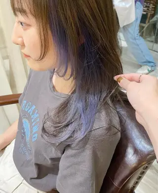 カラー 髪質改善／美髪矯正/ ブリーチ毛⭕️のヘアスタイル