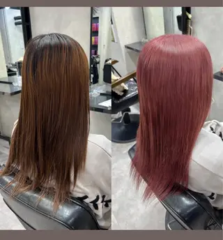 セミロング 濱川響太レディース カットモデルのヘアスタイル