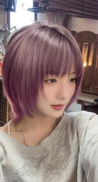 ショート カラー sinistra シニストラ　足利山下店所属・足利💗夜9受付可能 原宿シニストラ表参道のヘアスタイル