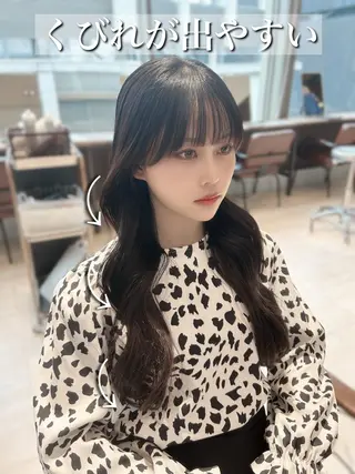 ロング 🎀大竹美侑／顔まわ りカット／レイヤーのヘアスタイル