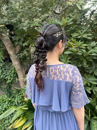 セミロング ヘアアレンジ 【ヘアセット/美眉】 吉川玲のヘアスタイル