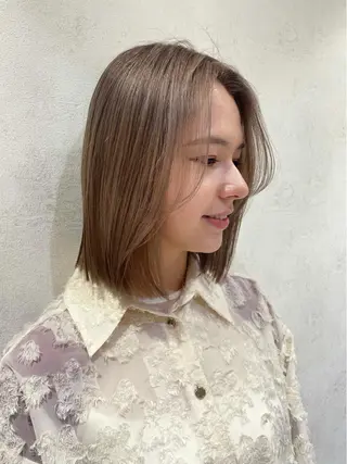 ミディアム カラー カラー/レイヤー/ 髪質改善/PAAQのヘアスタイル