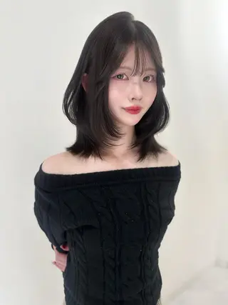 ミディアム カラー 上野/韓国hair 🤍MOEKA🤍のヘアスタイル