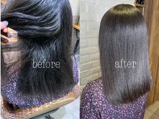 ミディアム パーマ 髪質改善/縮毛矯正 艶カラー/珠聡のヘアスタイル