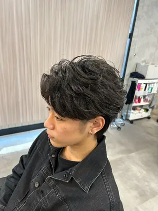 ショート カラー パーマ メンズ メンズ特化 👑YUTAのヘアスタイル