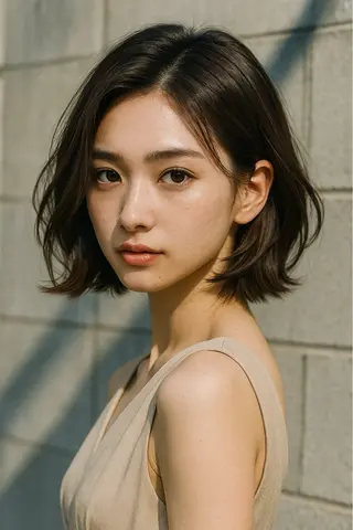 ミディアム カラー パーマ さく/髪質改善× 縮毛矯正/町田のヘアスタイル