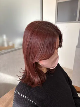 ミディアム 暖色＊ベージュ ＊くらたあやかのヘアスタイル