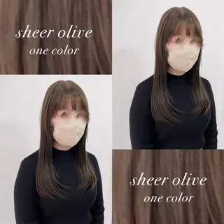 セミロング カラー 聖花/透明感カラー /酸性ストレートのヘアスタイル