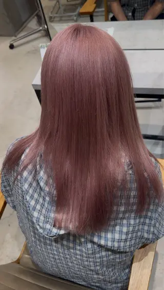 セミロング カラー ほの カラー特化/ ブリーチ/ボブのヘアスタイル