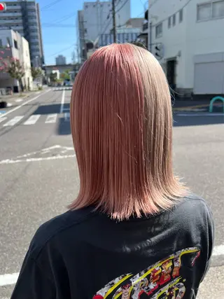 ミディアム 中村未夢🤍ブリーチ なしダブルカラー🤍のヘアスタイル