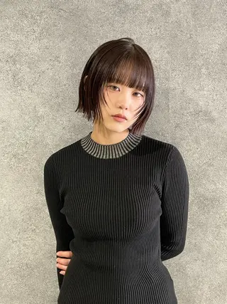 ショート カラー RURI韓国ボブ 🇰🇷タッセルボブのヘアスタイル