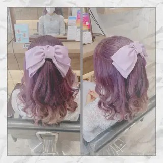 ミディアム ヘアアレンジ ヘアセット/着付け 𓇼 松本 夏美𓇼のヘアスタイル