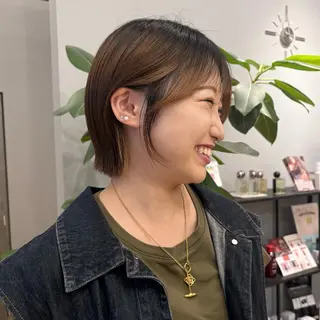 ショート 暖色/ボブ/吉岡美音 GIEN NU茶屋町のヘアスタイル
