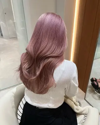 セミロング カラー 韓国レイヤー🇰🇷 韓国研修◎渋谷カイトのヘアスタイル