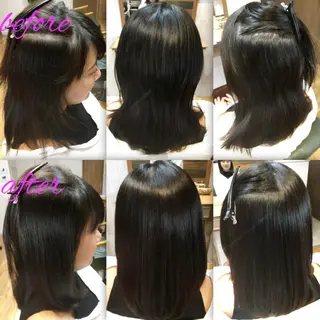 ミディアム パーマ ブリーチ縮毛矯正/ デサキ ショウヘイのヘアスタイル