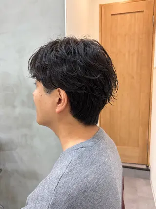 ショート パーマ メンズ FLUNSいわき所属・岩岸 すずのヘアスタイル