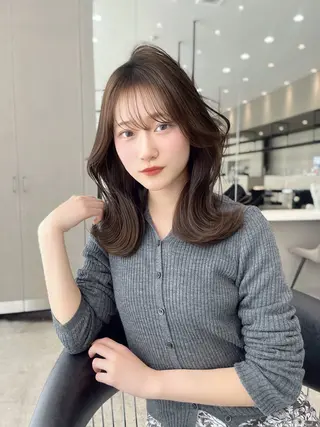 ミディアム カラー 韓国ヘア/髪質改善 TAKAHIROのヘアスタイル