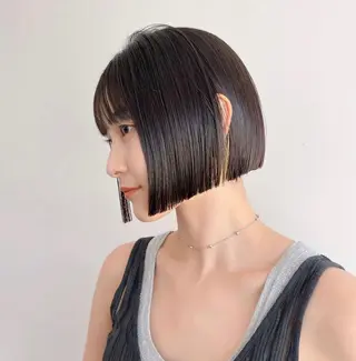 ミディアム パーマ/ボブ /レイヤー チヒロのヘアスタイル