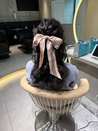 ミディアム ヘアアレンジ ブリーチなしWカラー ヘアセット🎀はるかのヘアスタイル