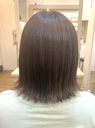 ミディアム 福原遼華/小顔ショー ト/髪質改善のヘアスタイル