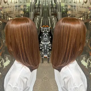 セミロング カラー ☻モエカ/ハイトーン アレンジ☻のヘアスタイル
