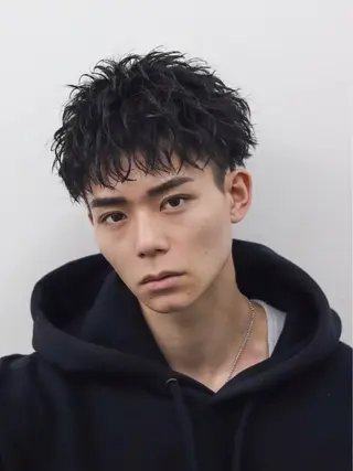 パーマ メンズ パーマ職人🔥／短髪 執行役員／YUTAのヘアスタイル