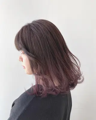 ミディアム カラー momo所属・メンズヘアメイク 🩵Mayuki🩵のヘアスタイル