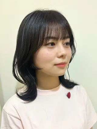ミディアム カラー ペッツ本店 スタイリスト増田ゆきのヘアスタイル