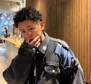 ショート カラー パーマ メンズ heavenly by HAVANA新宿所属・メンズショート/ピン パーマ/新宿/フウガのヘアスタイル