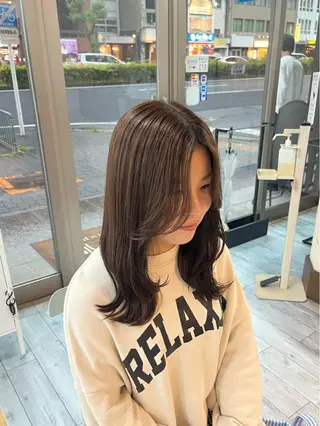 セミロング カラー 村田梨乃/ minim hairのヘアスタイル