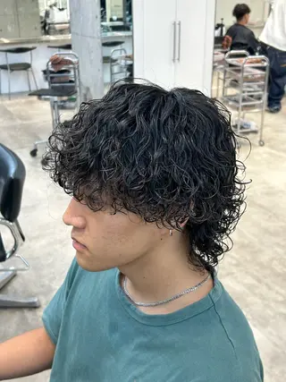 パーマ メンズ 山本 蓮のヘアスタイル