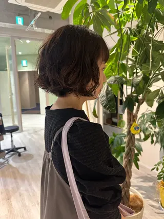 ショート パーマ シェアサロンコネクト所属・Chiho/ 博多/パーマ/ボブのヘアスタイル