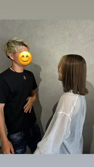 ミディアム Bish Yanaのヘアスタイル