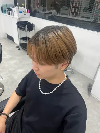 メンズ みう/仙台/暖色/ 艶髪/顔周りカット/のヘアスタイル