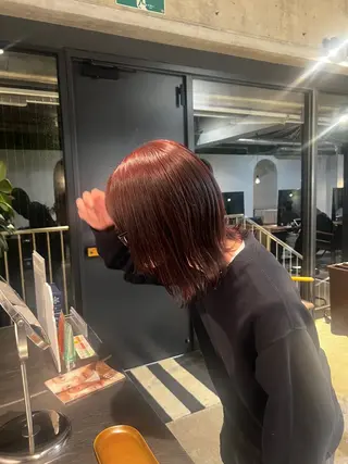 ミディアム カラー 真鍋 哲大のヘアスタイル