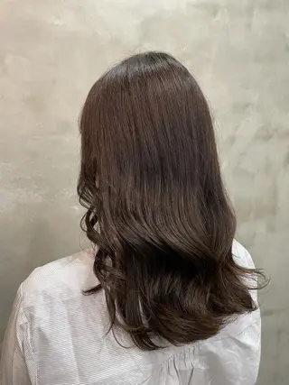 セミロング カラー 【ピンク/韓国ヘア/ ヘアセット】亜海のヘアスタイル