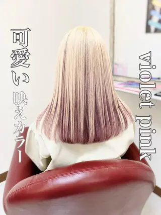 セミロング カラー YURI ✨のヘアスタイル