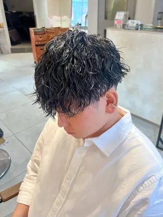 ショート パーマ メンズ 田中 旭 横浜メンズ特化のヘアスタイル