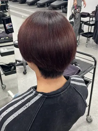 ショート カラー メンズ トレンド暖色ヘア🍒 miu🍒のヘアスタイル