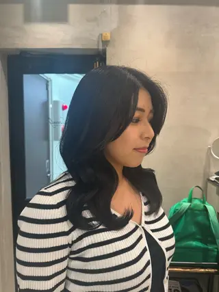 セミロング 顔周りcut・ご相談 ＝新宿しずく🇰🇷のヘアスタイル