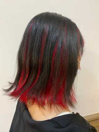 ミディアム カラー ヘアアレンジ TJ天気予報5mm 森　瑞希のヘアスタイル