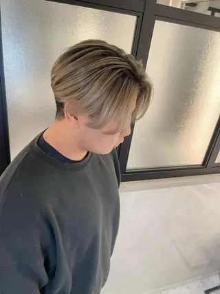 カラー メンズ &chaLme   心斎橋所属・emi/髪質改善/ 韓国風/艶カラーのヘアスタイル