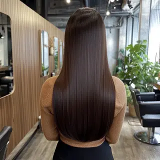 ロング 髪質改善×縮毛矯正× 艶カラー　吉原和磨のヘアスタイル