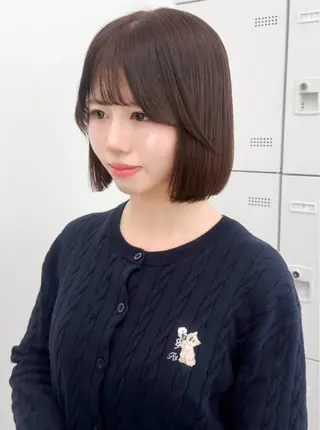 ショート カラー ヘアアレンジ 縮毛矯正🤍 盛れるボブ/ひかりのヘアスタイル