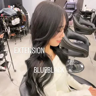 ロング カラー エクステ🩵ブリーチ 韓国ヘア🩵KAEのヘアスタイル