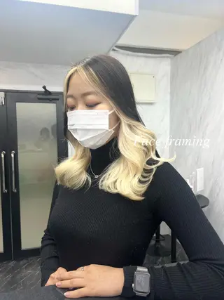 ロング カラー シールエクステ特化 ハイトーン、NANAのヘアスタイル