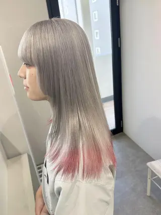 セミロング カラー ✨【公式】 juhl.横浜✨のヘアスタイル