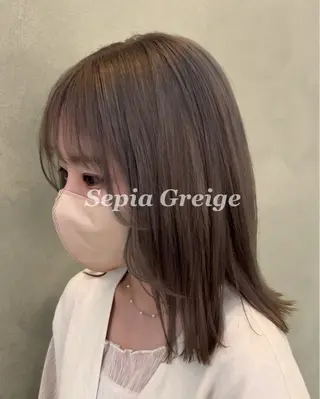 ミディアム カラー 透明感カラー/ 藤原リックのヘアスタイル